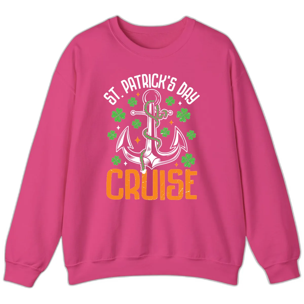 St. Patrick's Day Cruise Sweatshirt in Heliconia