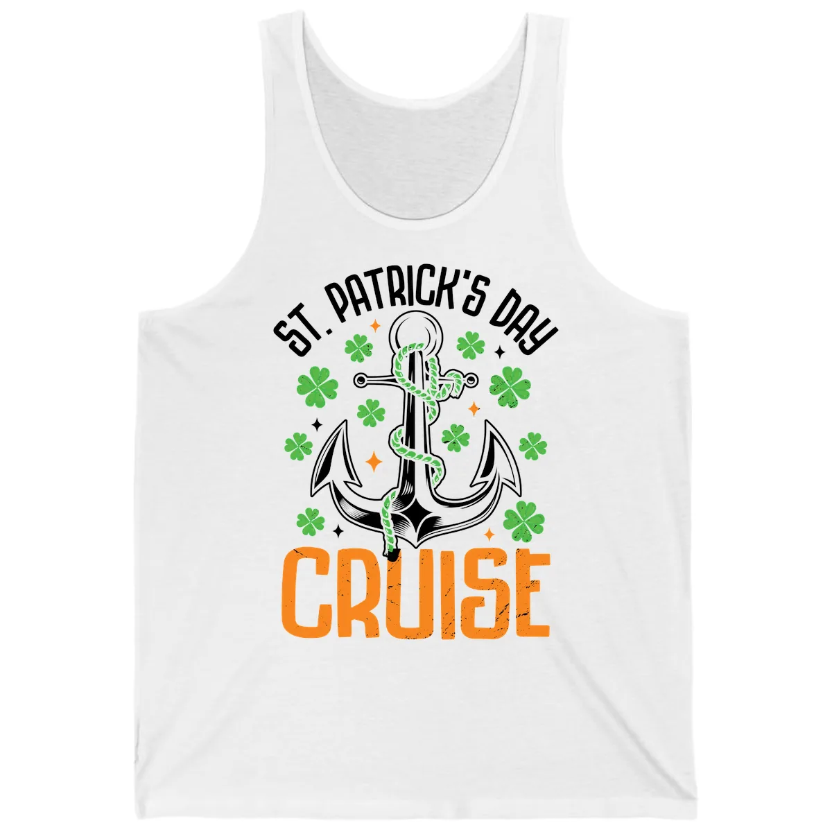 St. Patrick's Day Cruise Tank in White