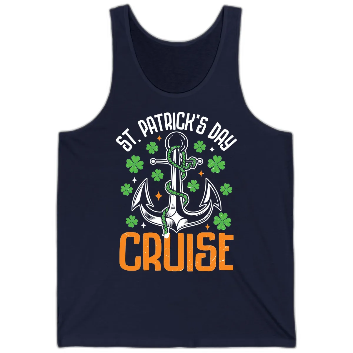 St. Patrick's Day Cruise Tank in Navy