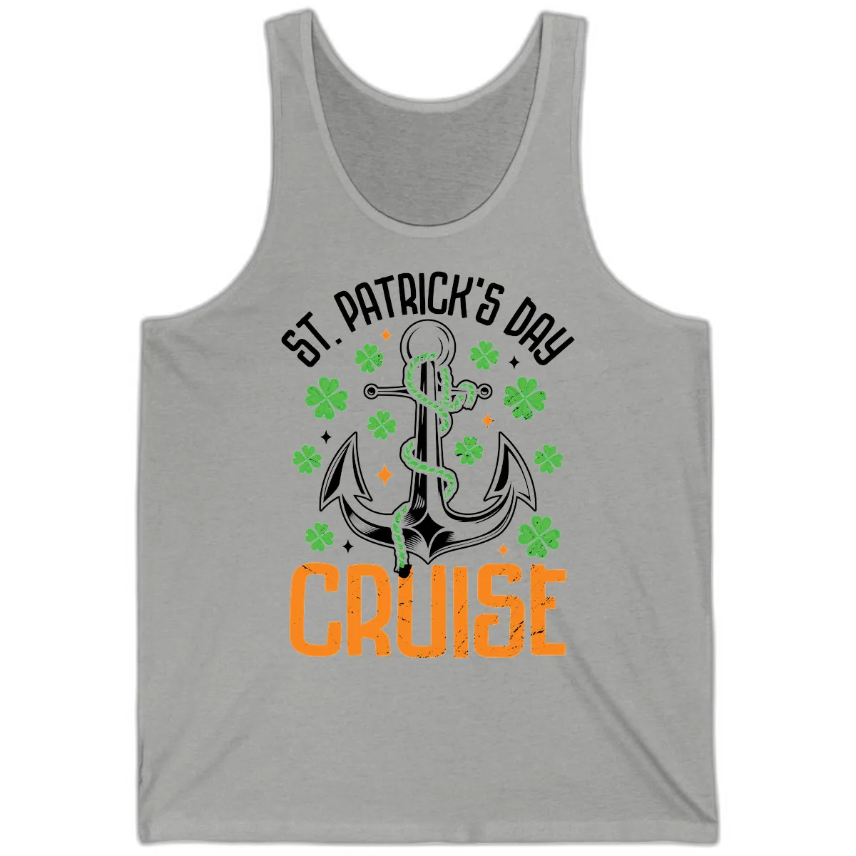 St. Patrick's Day Cruise Tank in Athletic Heather