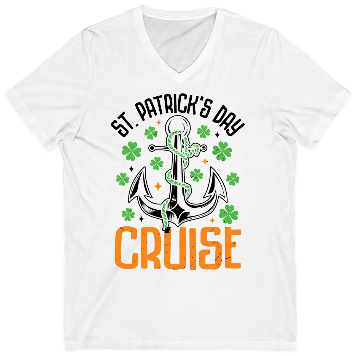 St. Patrick's Day Cruise V-Neck in White