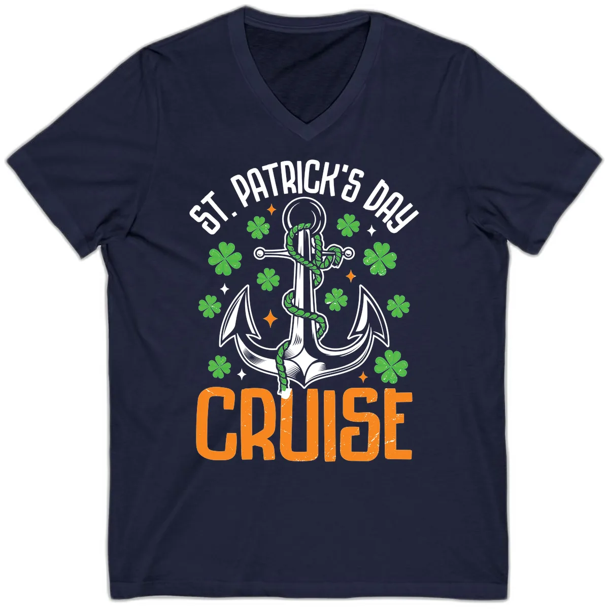 St. Patrick's Day Cruise V-Neck in Navy