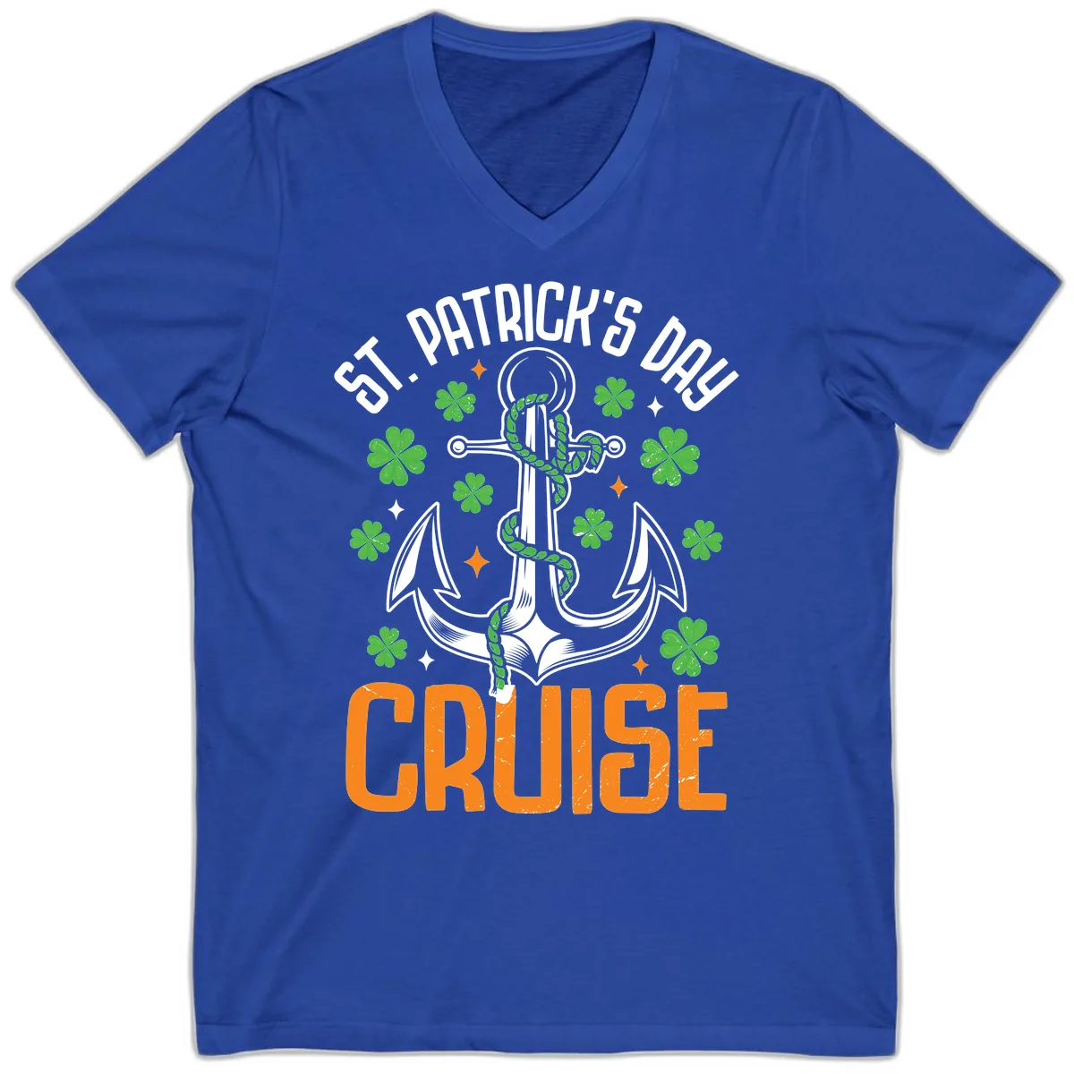 St. Patrick's Day Cruise V-Neck in True Royal