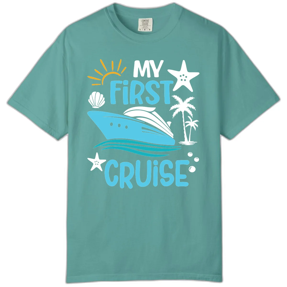 My First Cruise Comfort Color in Seafoam