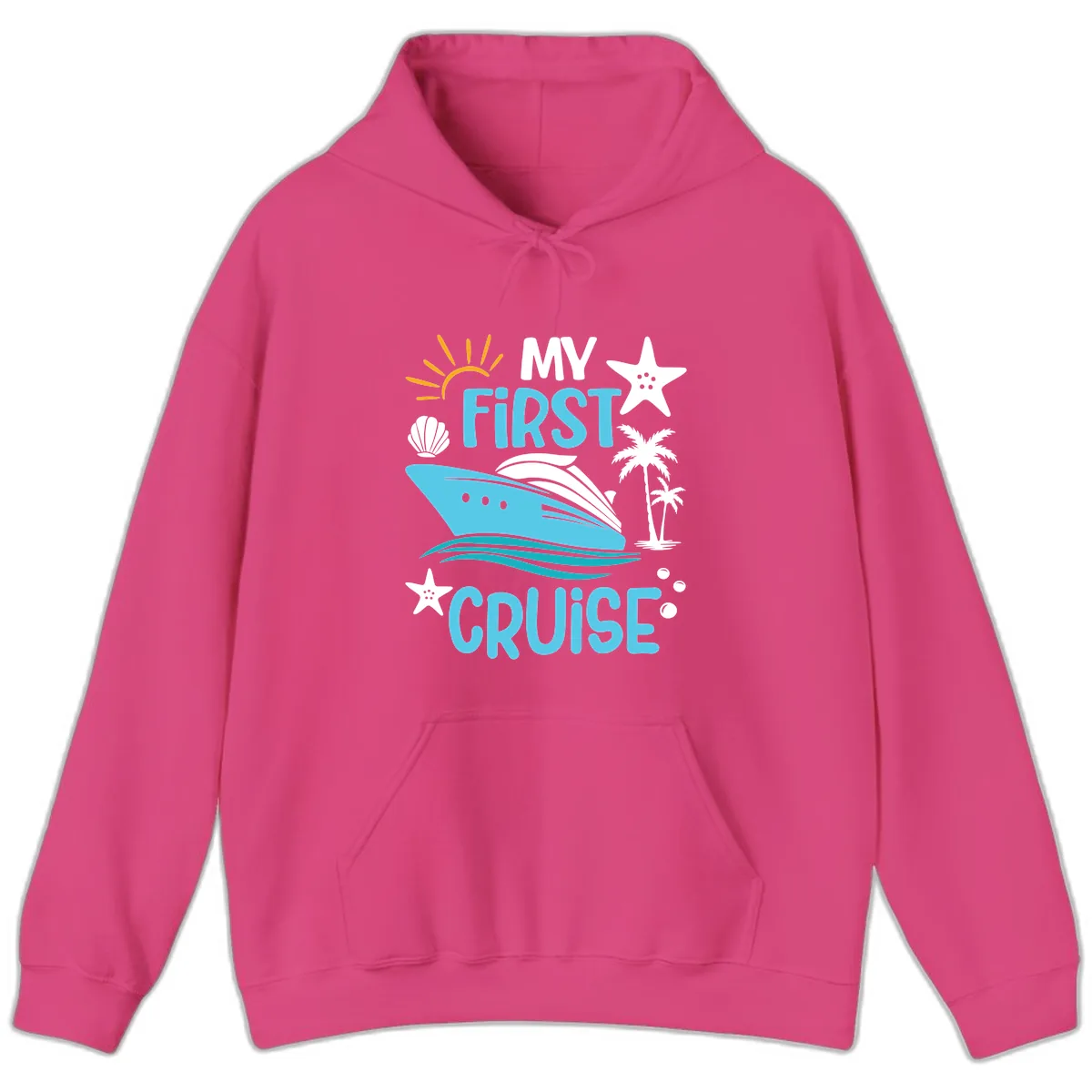 My First Cruise Hoodie in Heliconia