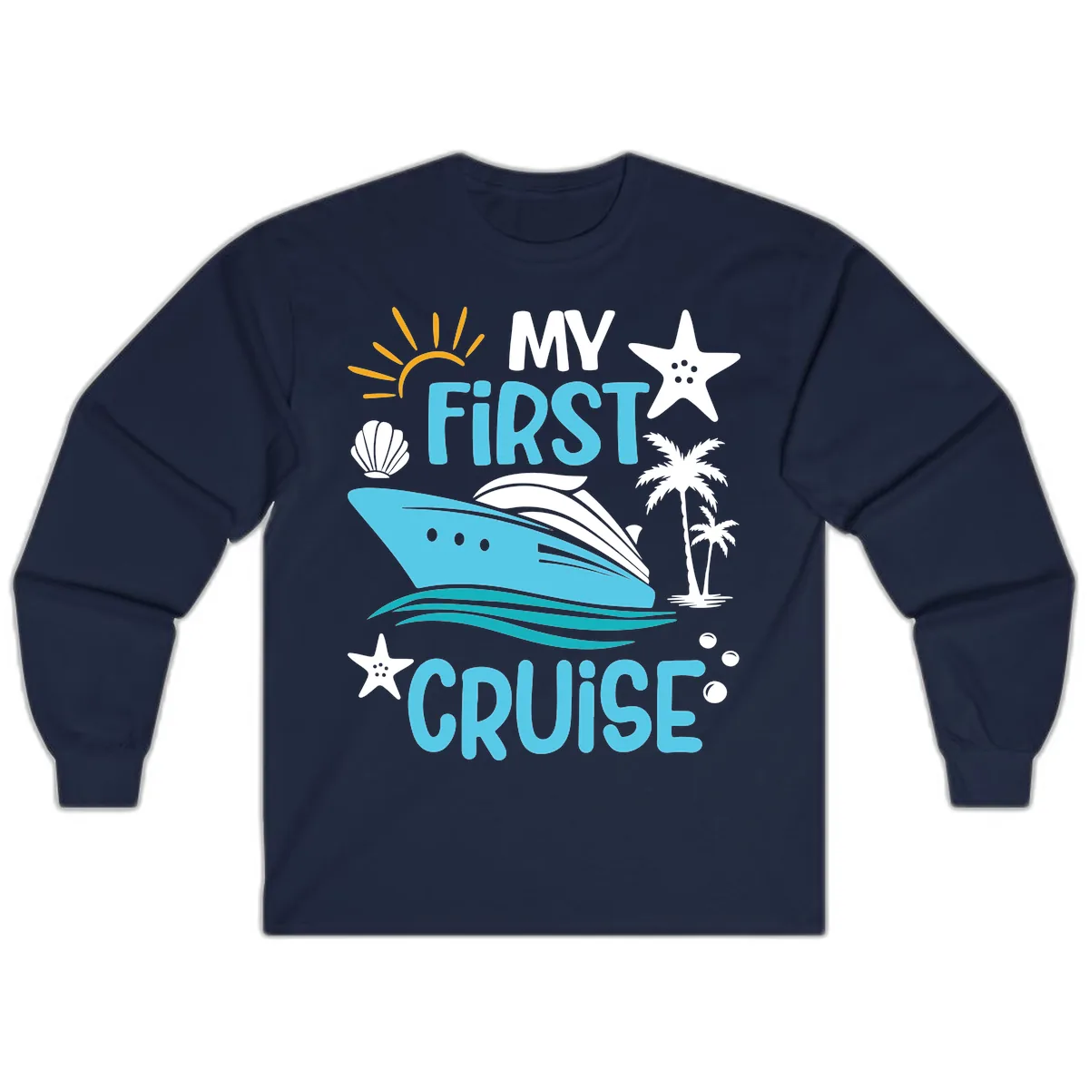 My First Cruise Long Sleeve in Navy