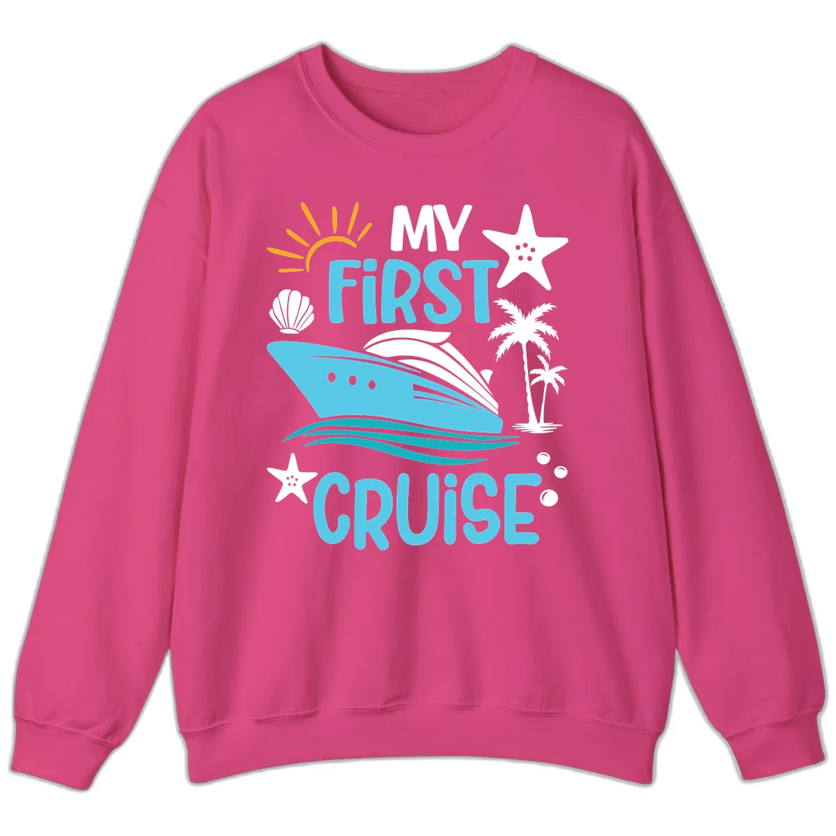 My First Cruise Sweatshirt in Heliconia
