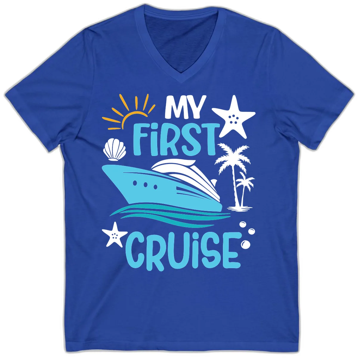 My First Cruise V-Neck in True Royal