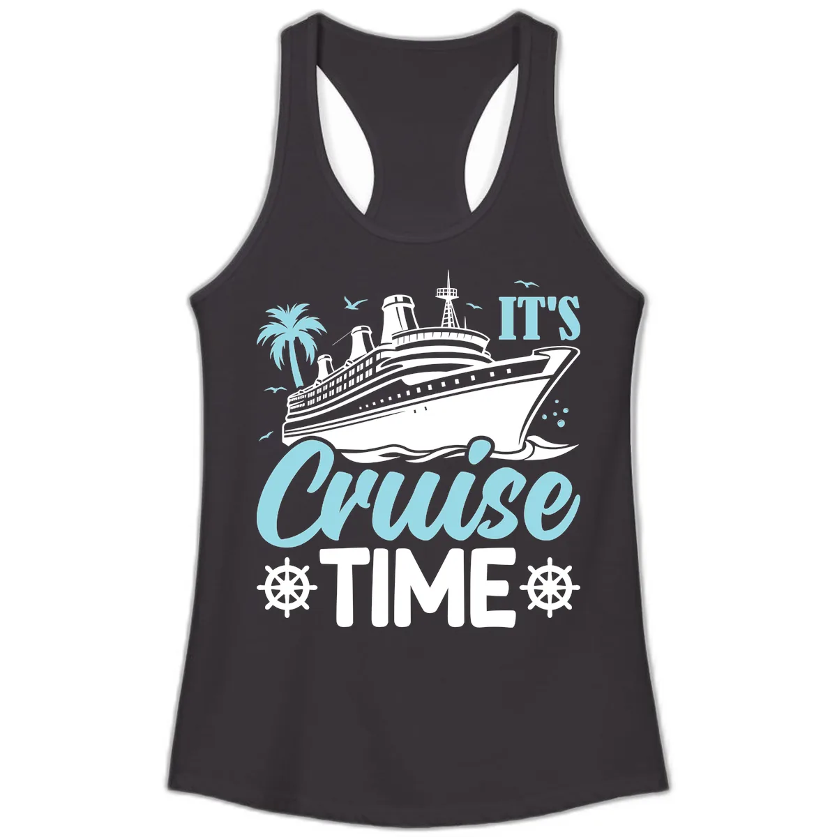 It's Cruise Time Ladies Tank in Black