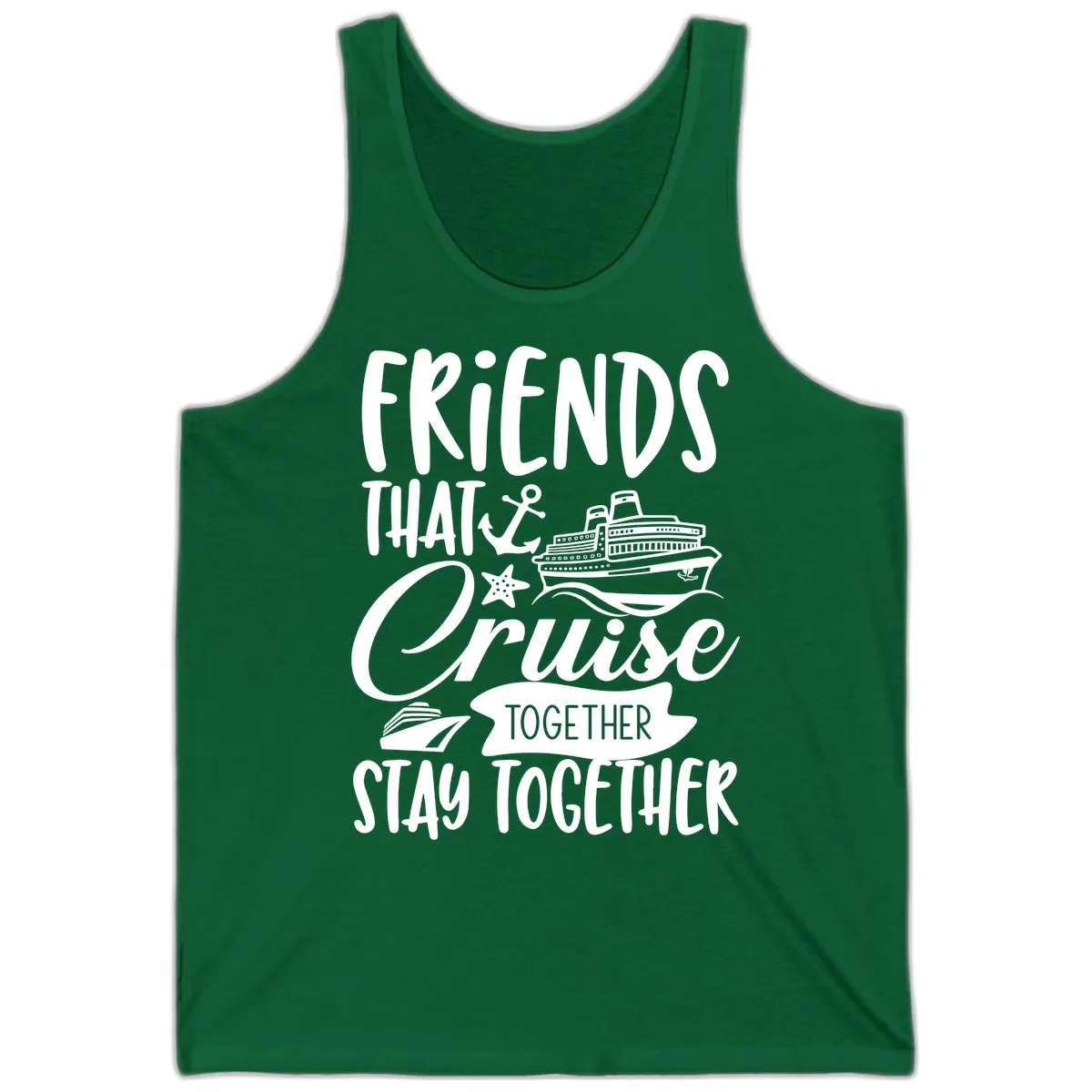 Friends That Cruise Together Tank in Kelly