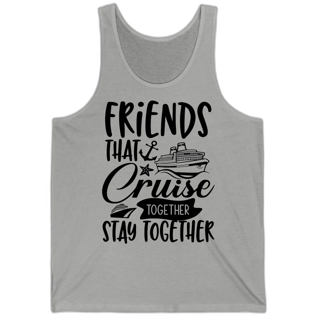 Friends That Cruise Together Tank in Athletic Heather