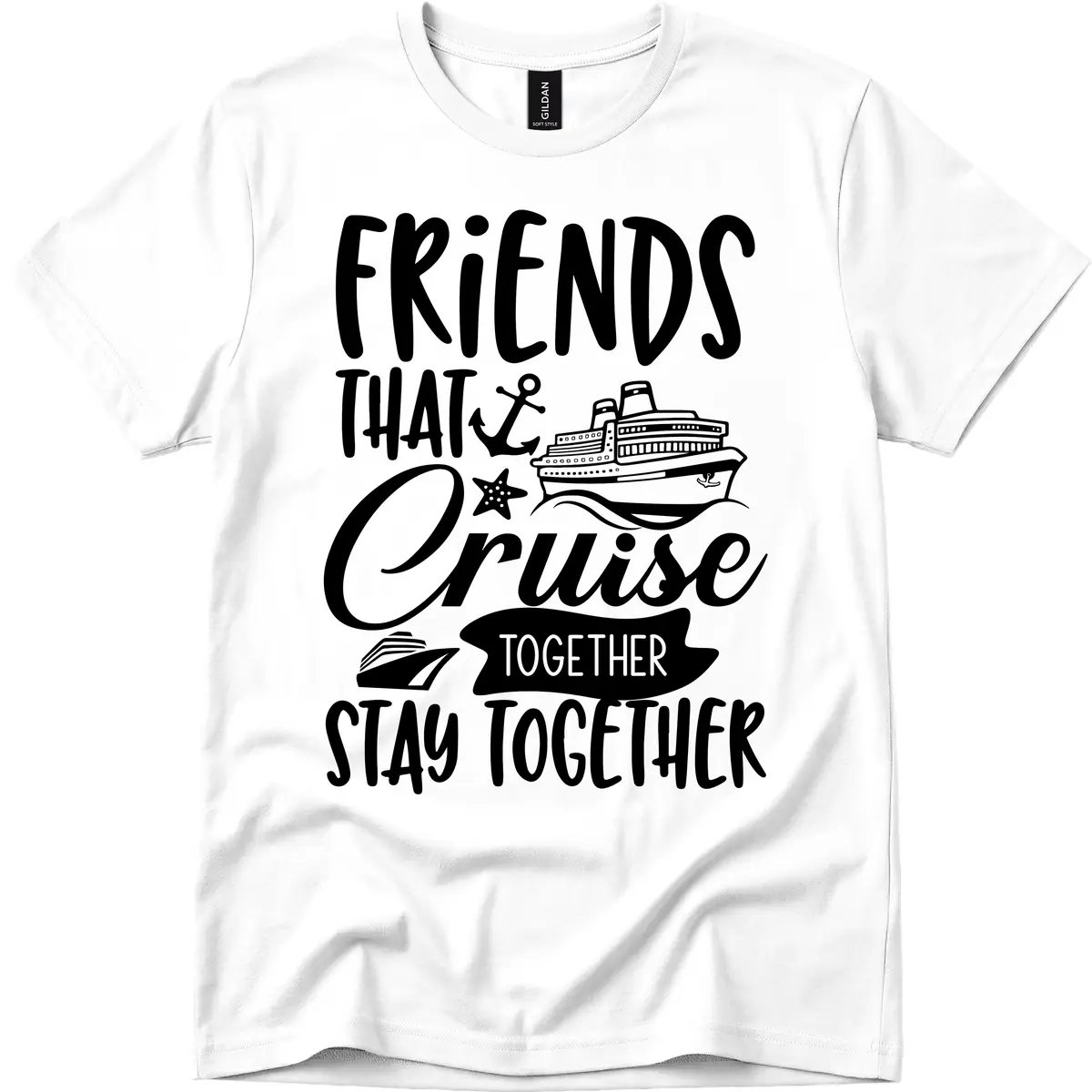 Friends That Cruise Together T-Shirt in White