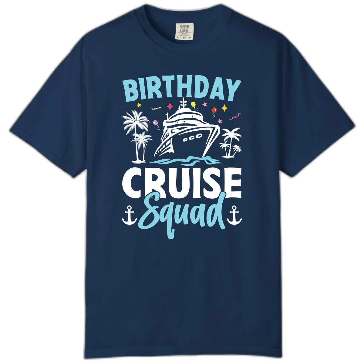 Birthday Cruise Squad Comfort Color in Navy