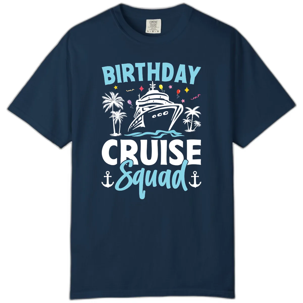 Birthday Cruise Squad Comfort Color in True Navy