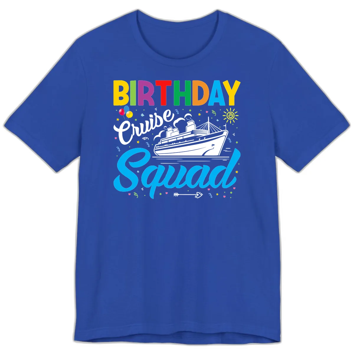 Birthday Cruise Squad Premium T-Shirt in True Royal
