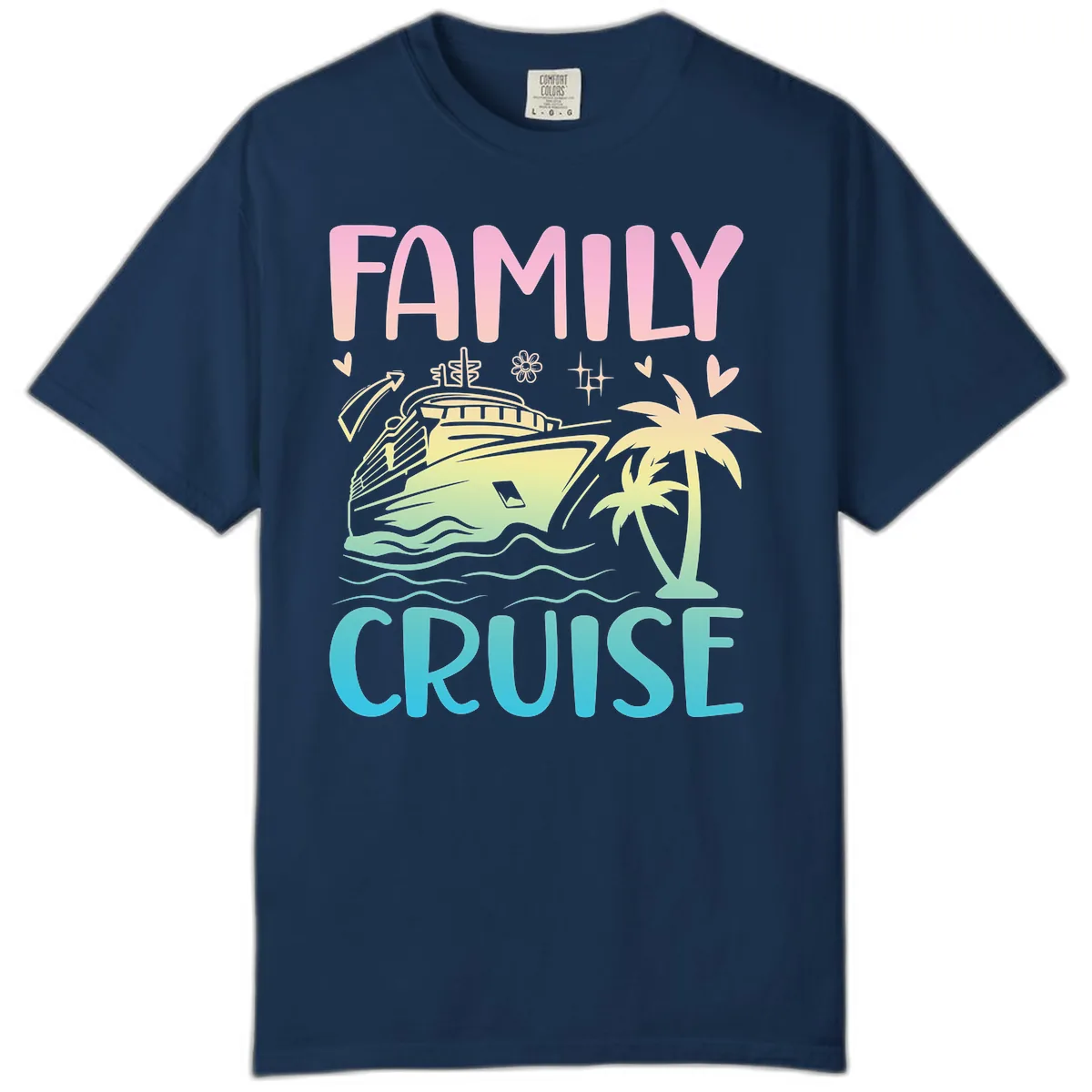 Family Cruise Vacation Comfort Color in Navy