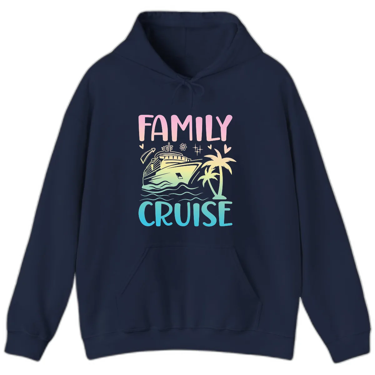 Family Cruise Vacation Hoodie in Navy