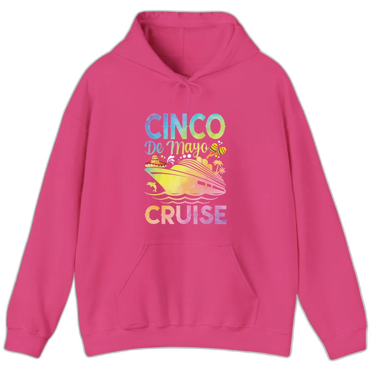 Cinco De Mayo Cruise Hoodie in Heliconia