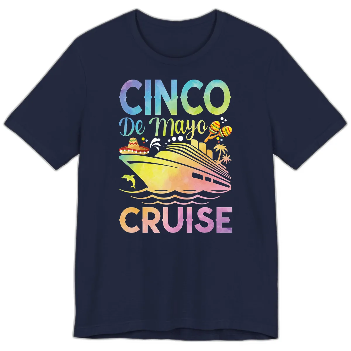 Cinco De Mayo Cruise Premium T-Shirt in Navy