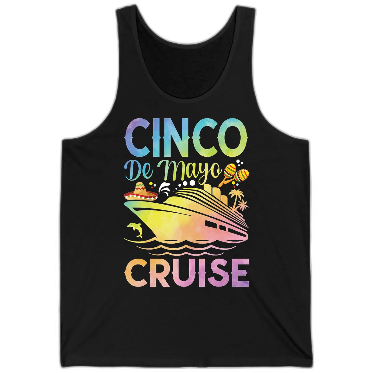 Cinco De Mayo Cruise Tank in Black