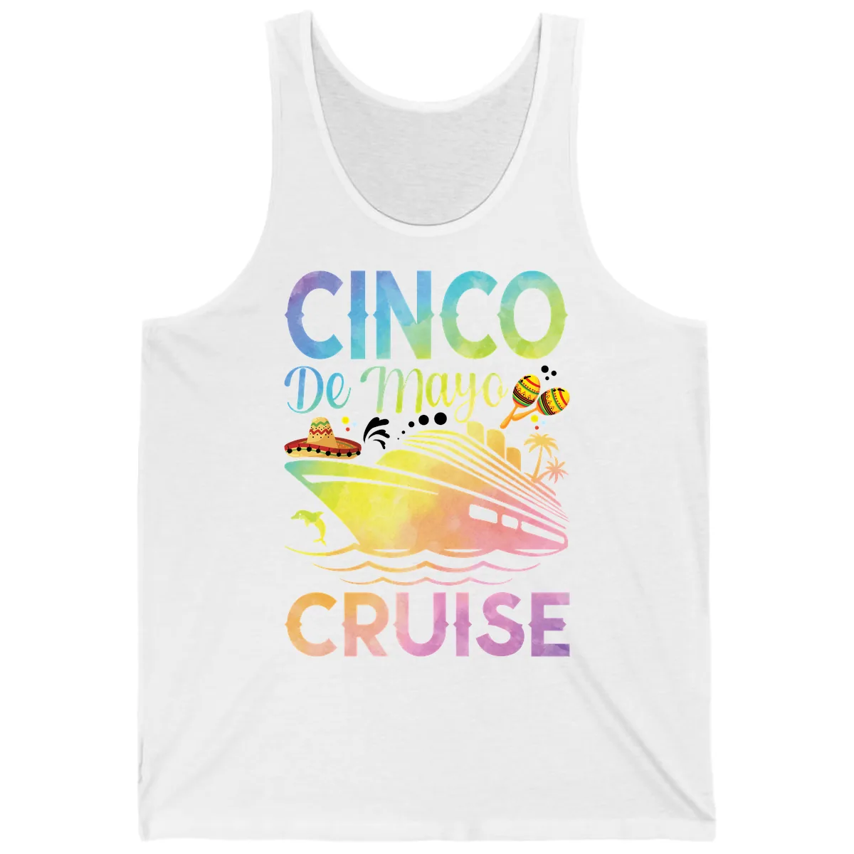 Cinco De Mayo Cruise Tank in White