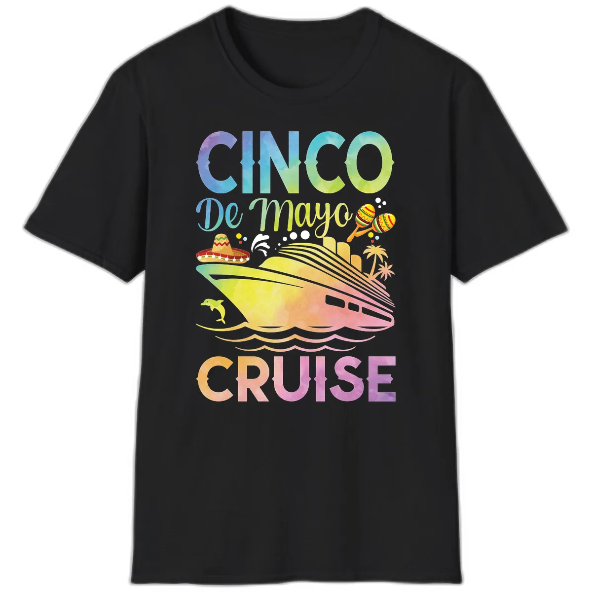 Cinco De Mayo Cruise T-Shirt in Black