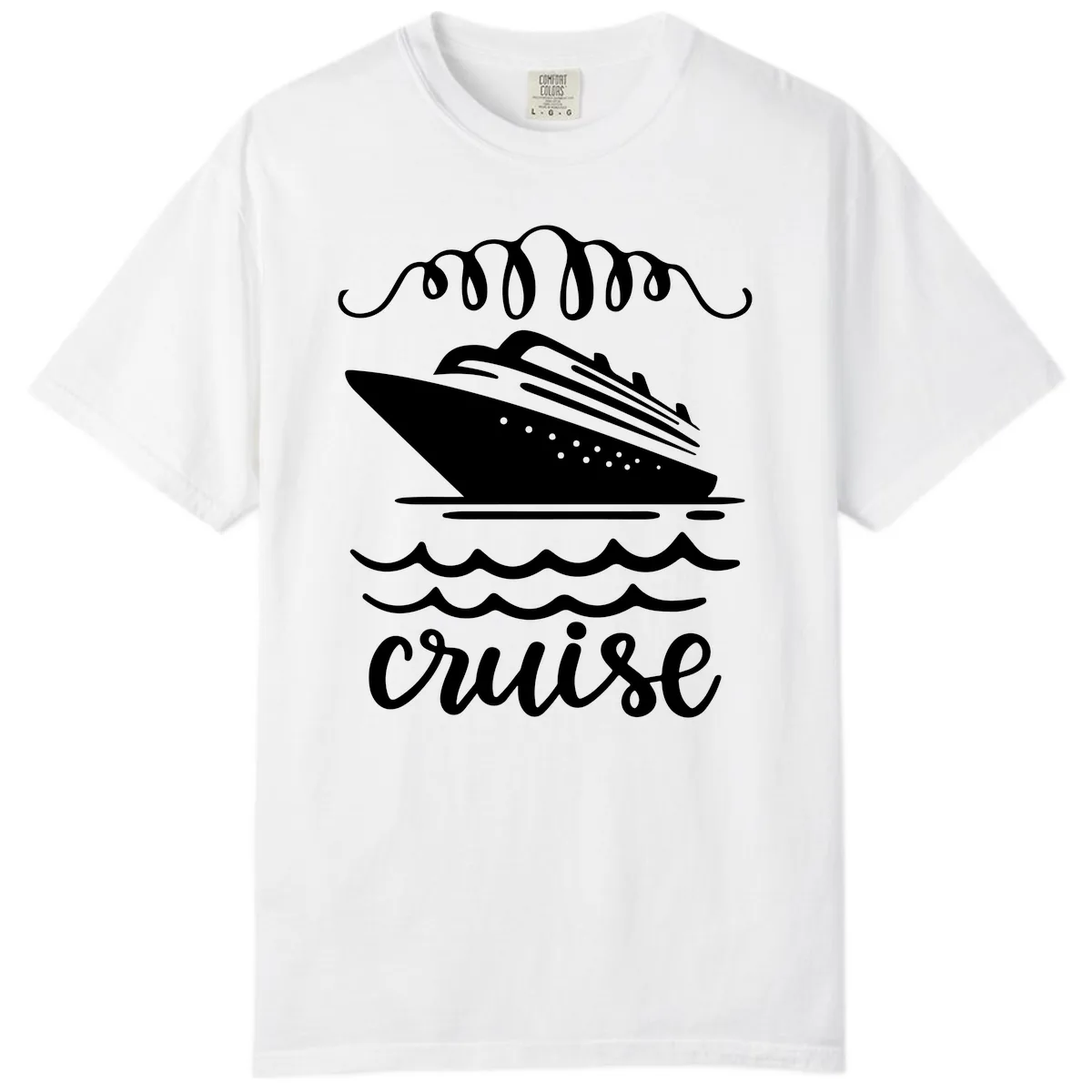 Cruise Ship Ocean Waves Comfort Color in White