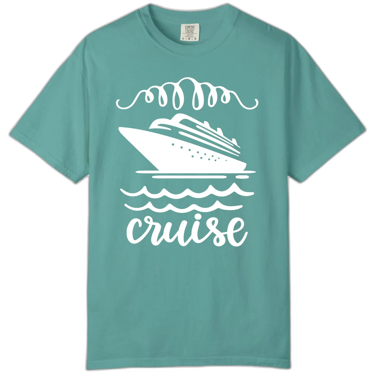 Cruise Ship Ocean Waves Comfort Color in Seafoam