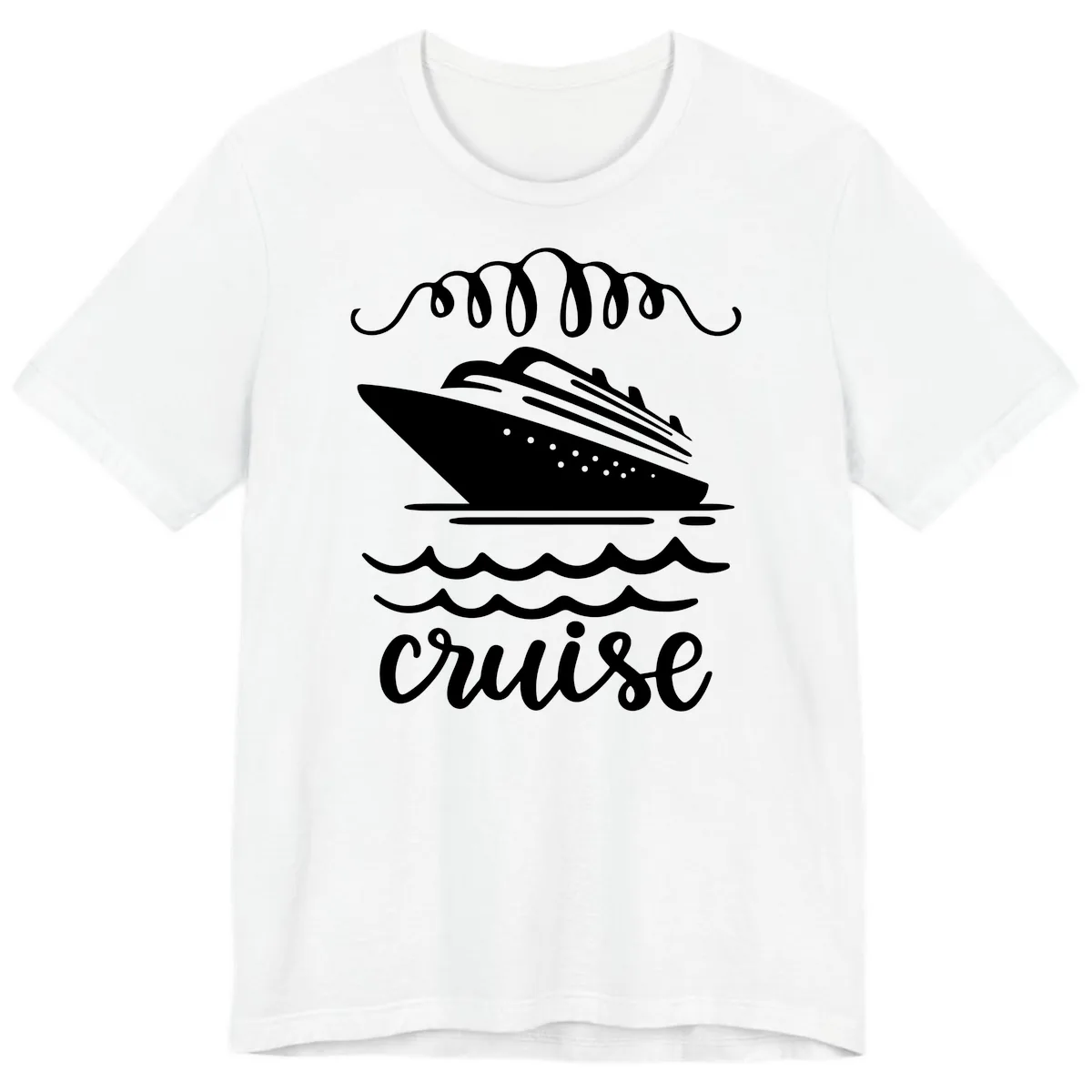 Cruise Ship Ocean Waves Premium T-Shirt in White