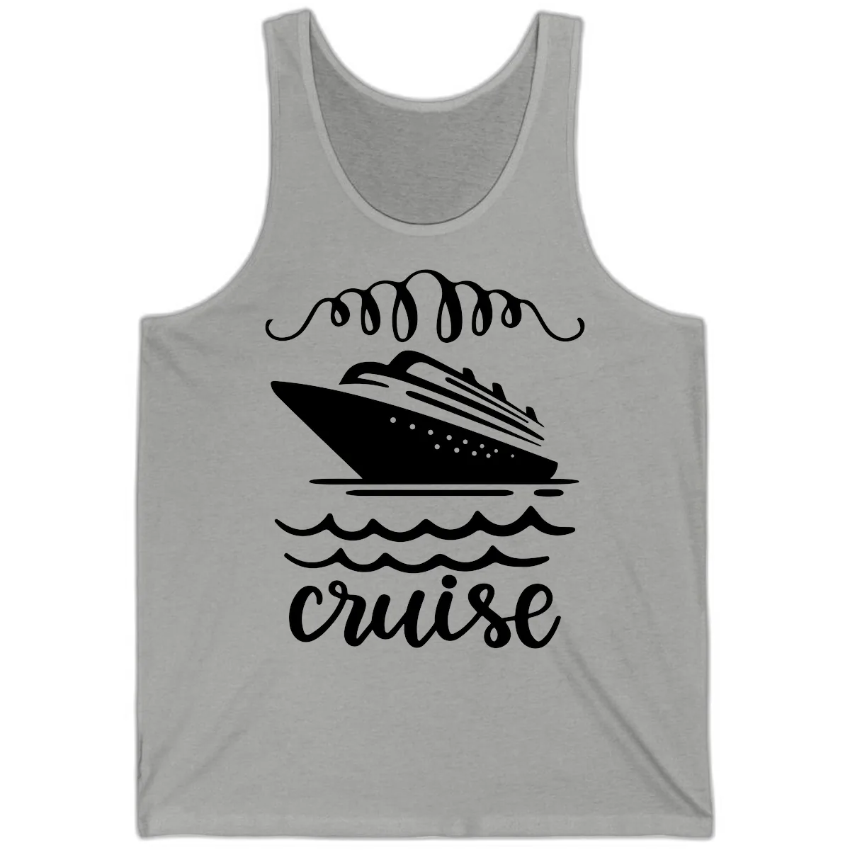 Cruise Ship Ocean Waves Tank in Athletic Heather
