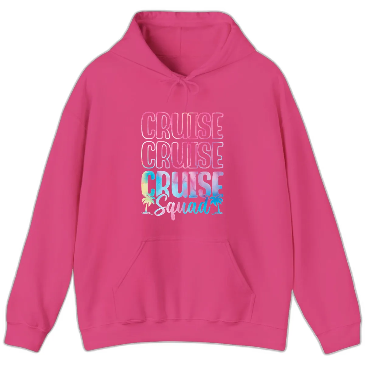 Cruise Cruise Cruise Squad Hoodie in Heliconia