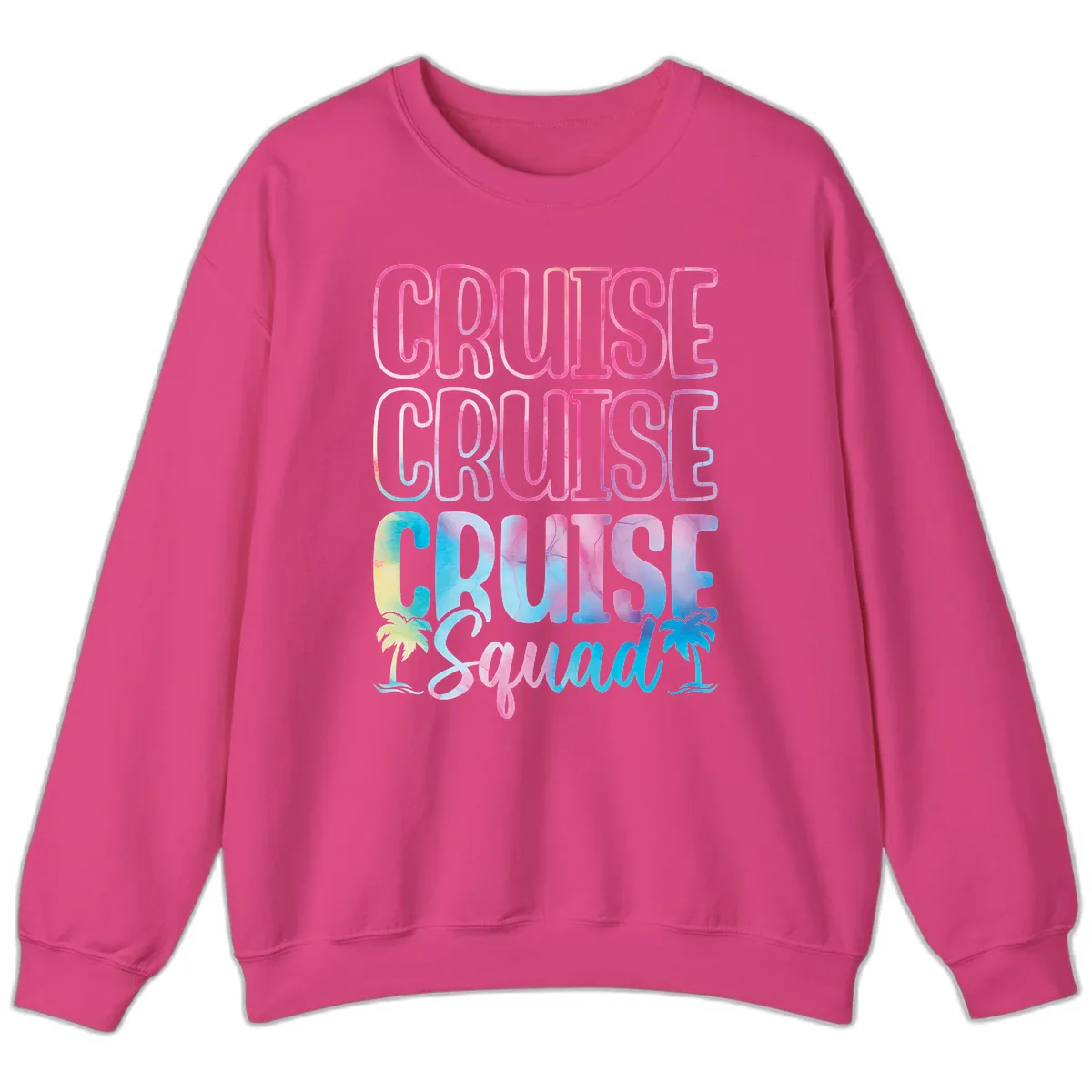 Cruise Cruise Cruise Squad Sweatshirt in Heliconia