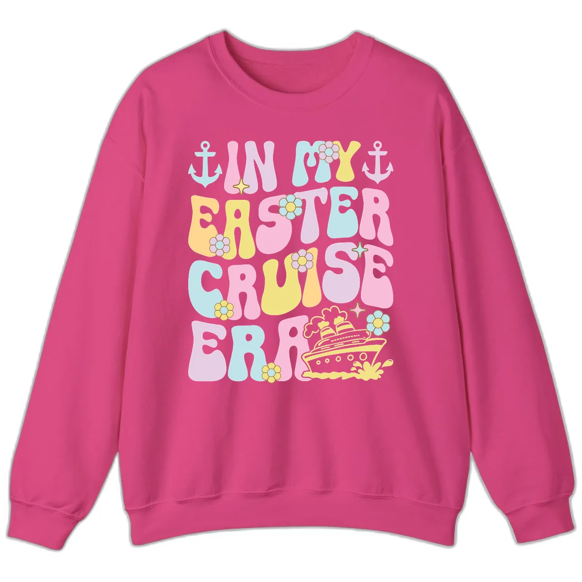 In My Cruise Era Sweatshirt in Heliconia