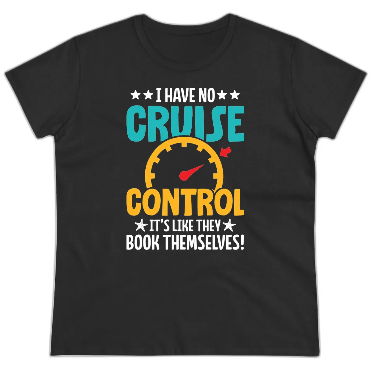 No Cruise Control Ladies Tee in Black