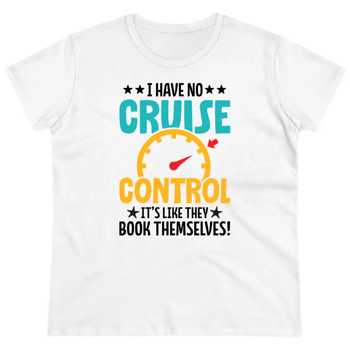 No Cruise Control Ladies Tee in White