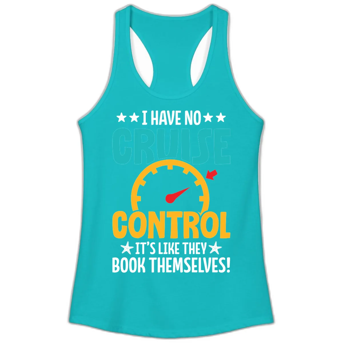 No Cruise Control Ladies Tank in Tahiti Blue