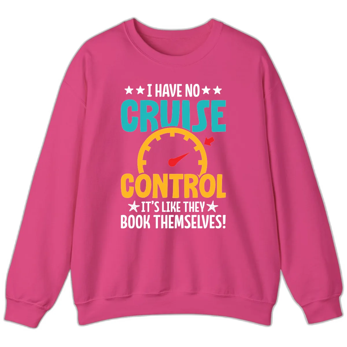 No Cruise Control Sweatshirt in Heliconia