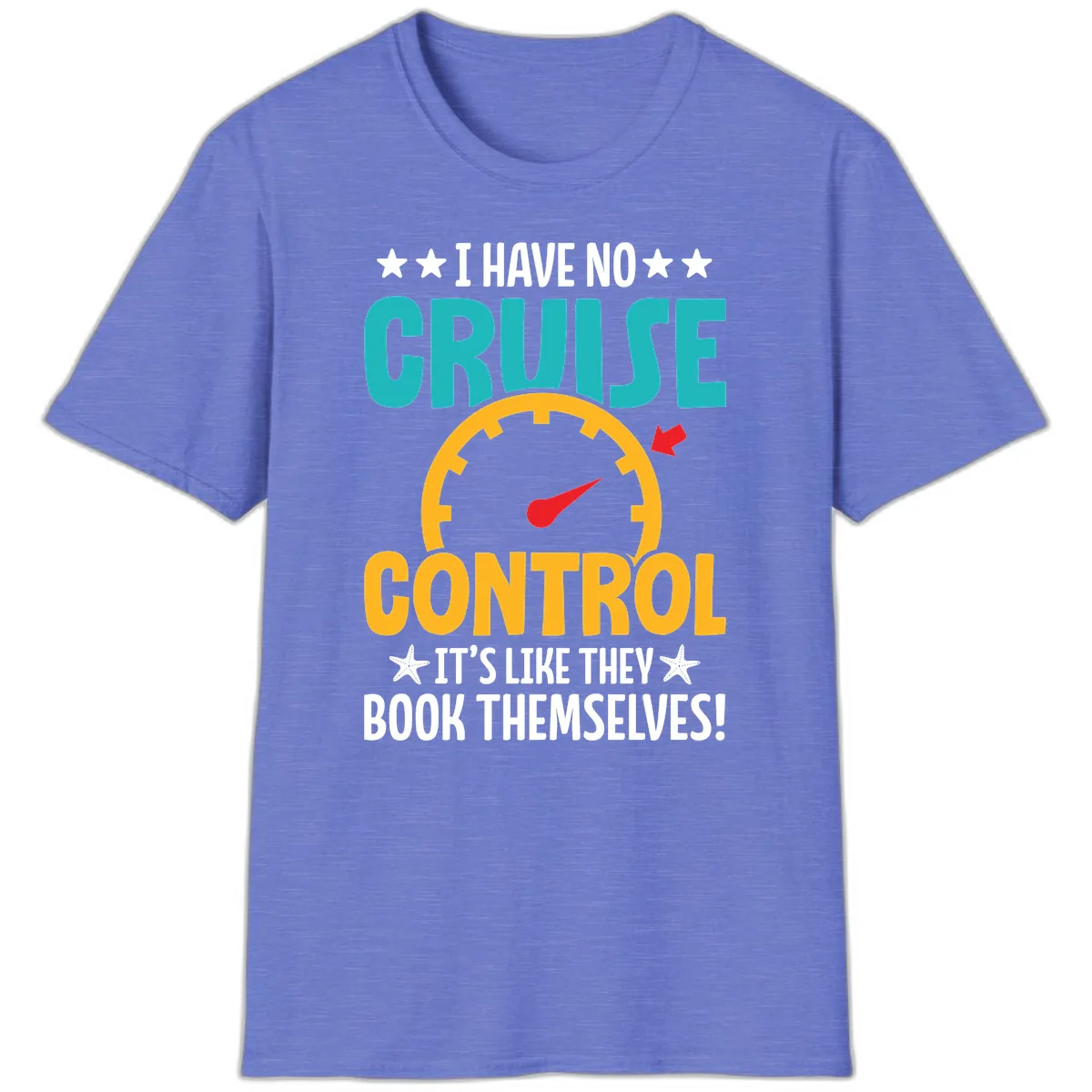 No Cruise Control T-Shirt in Heather Royal