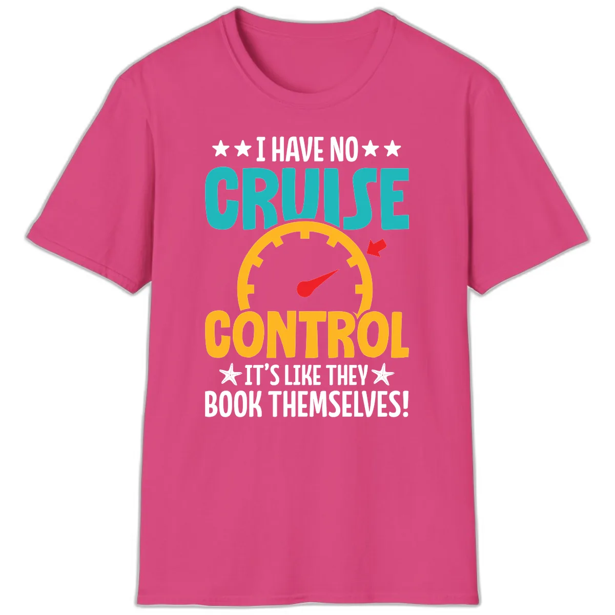 No Cruise Control T-Shirt in Heliconia