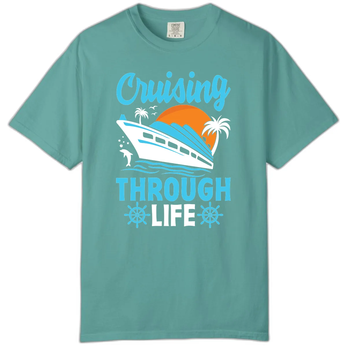 Cruising Through Life Comfort Color in Seafoam
