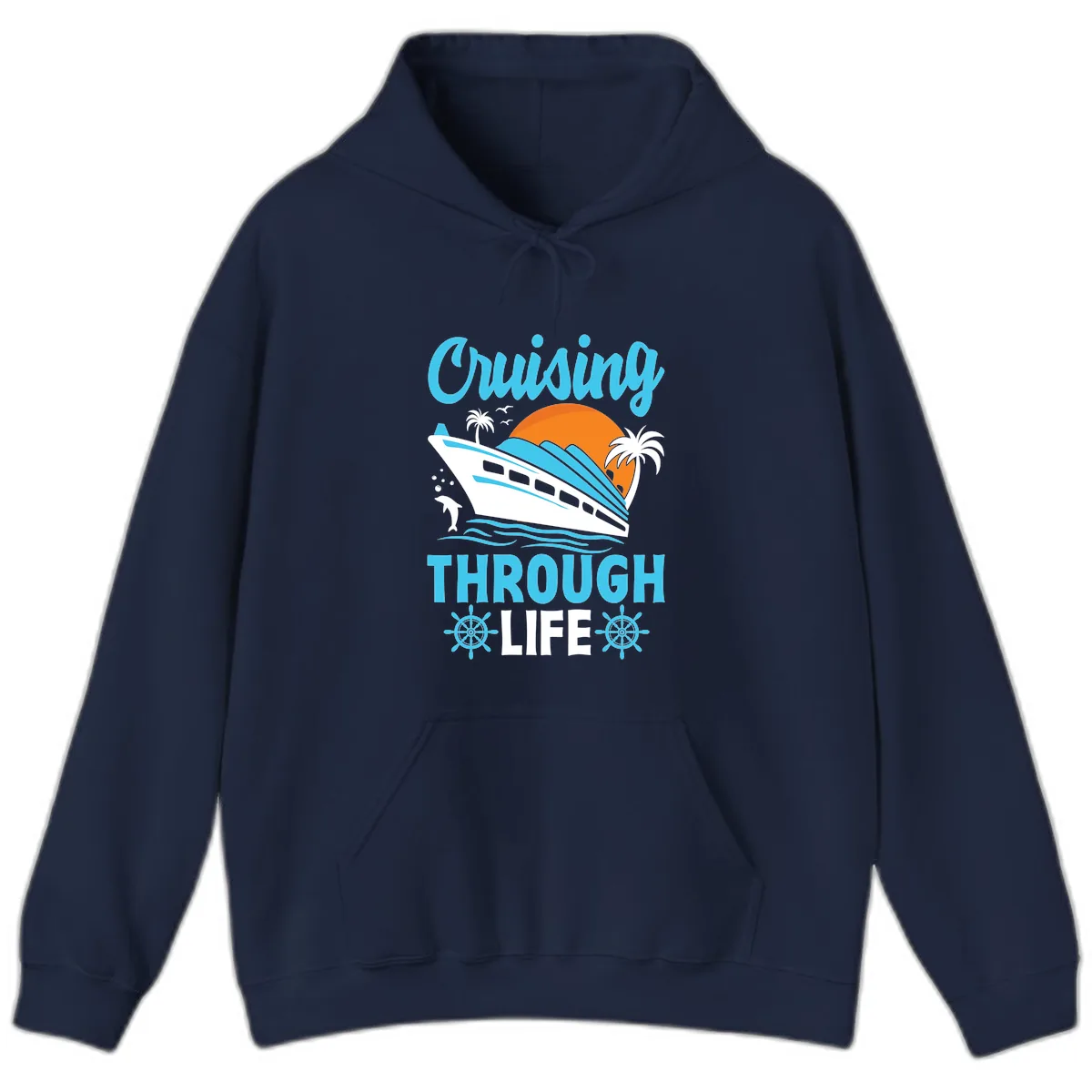 Cruising Through Life Hoodie in Navy
