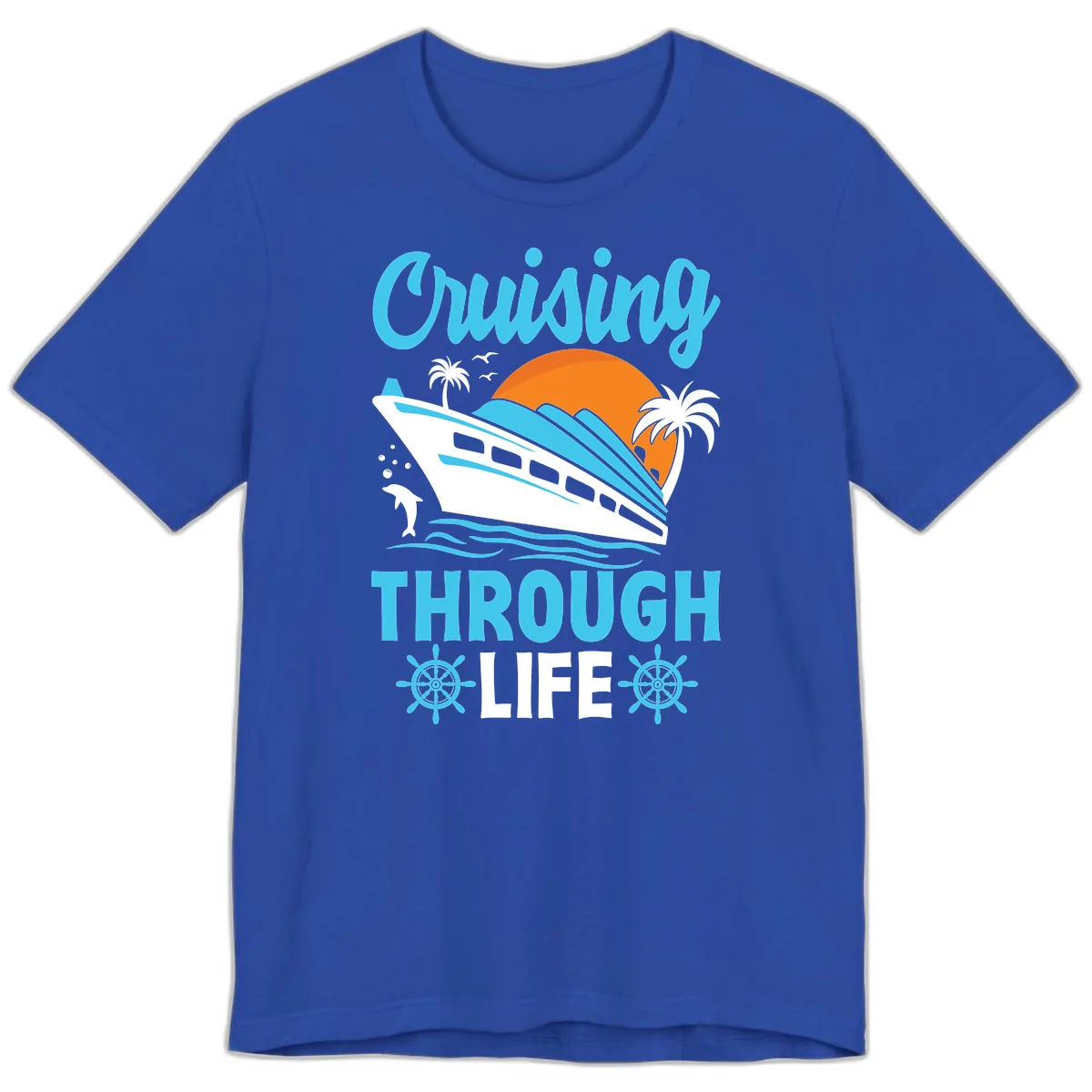 Cruising Through Life Premium T-Shirt in True Royal