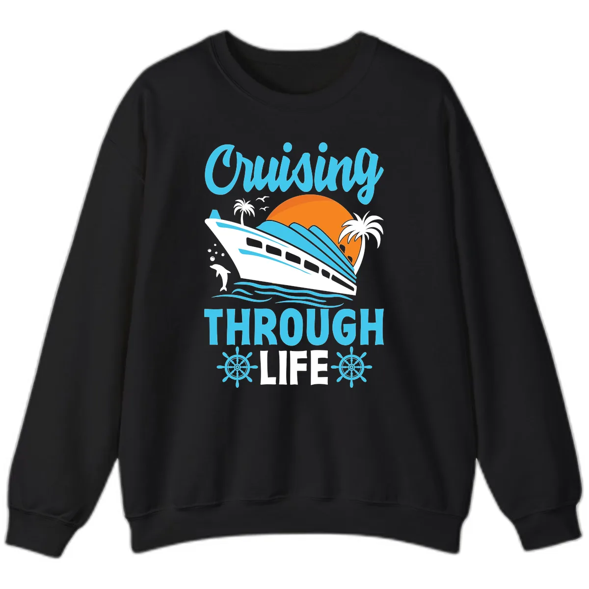 Cruising Through Life Sweatshirt in Black