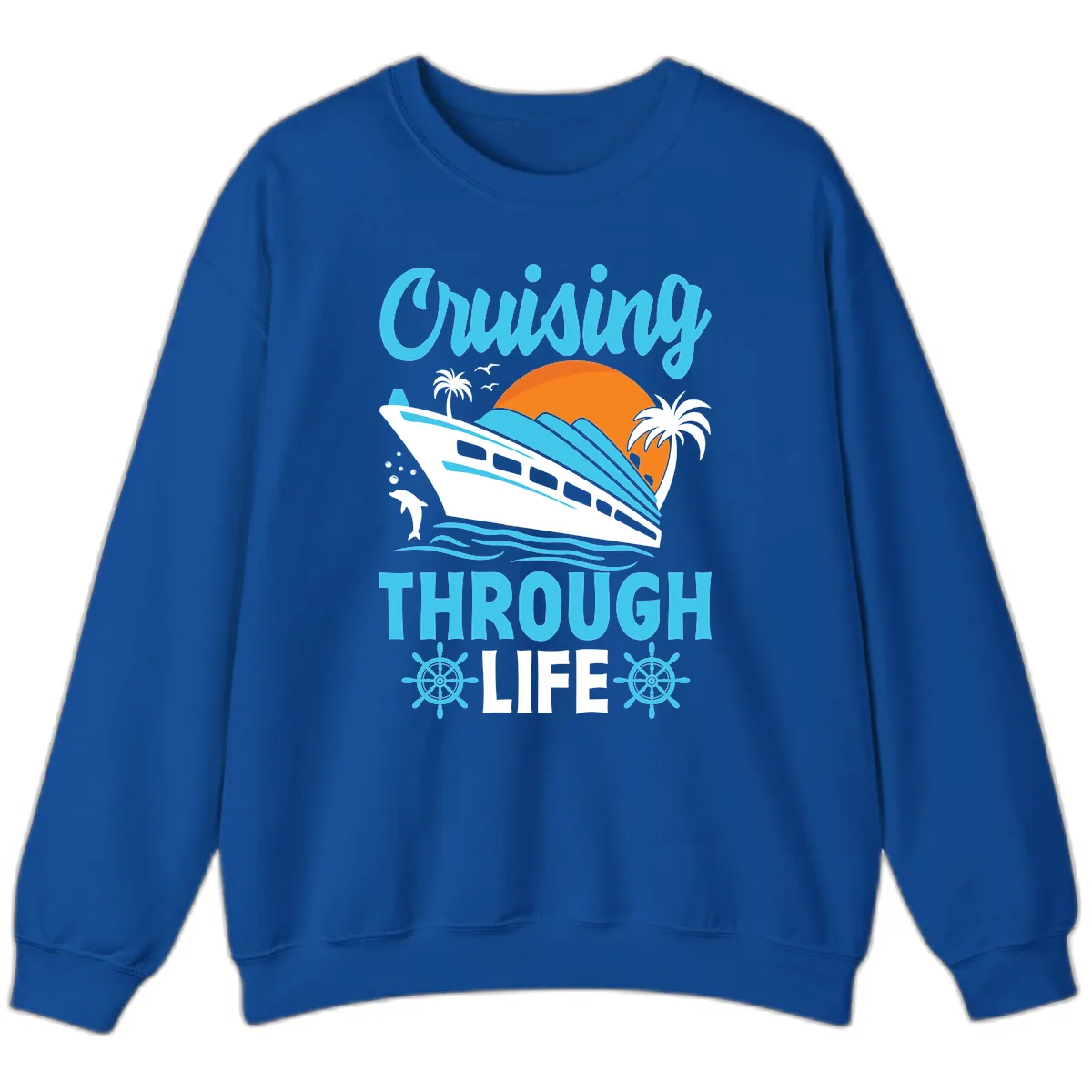 Cruising Through Life Sweatshirt in Royal