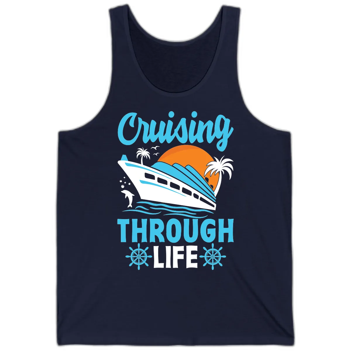 Cruising Through Life Tank in Navy