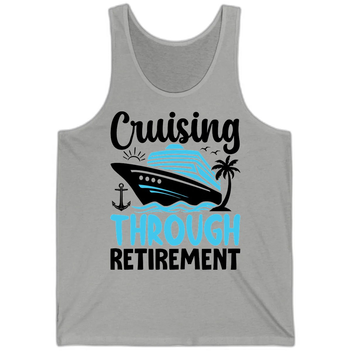 Cruising Through Retirement Tank in Athletic Heather