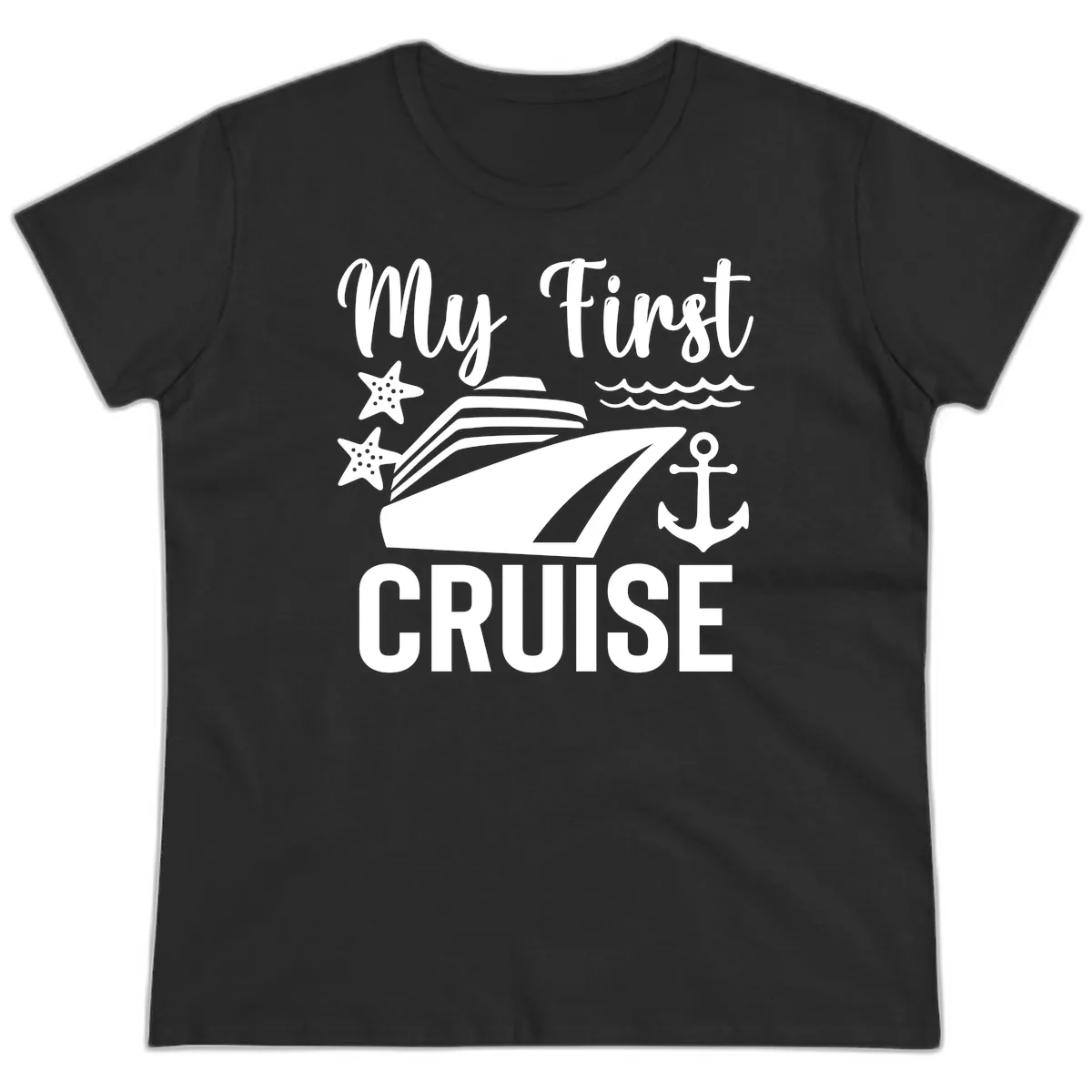 My First Cruise Ladies Tee in Black