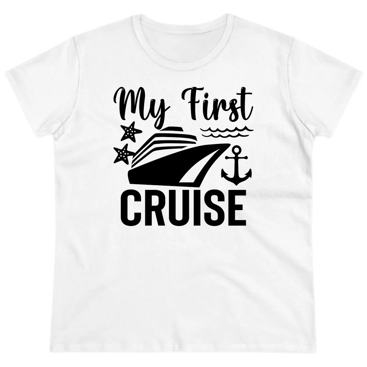 My First Cruise Ladies Tee in White