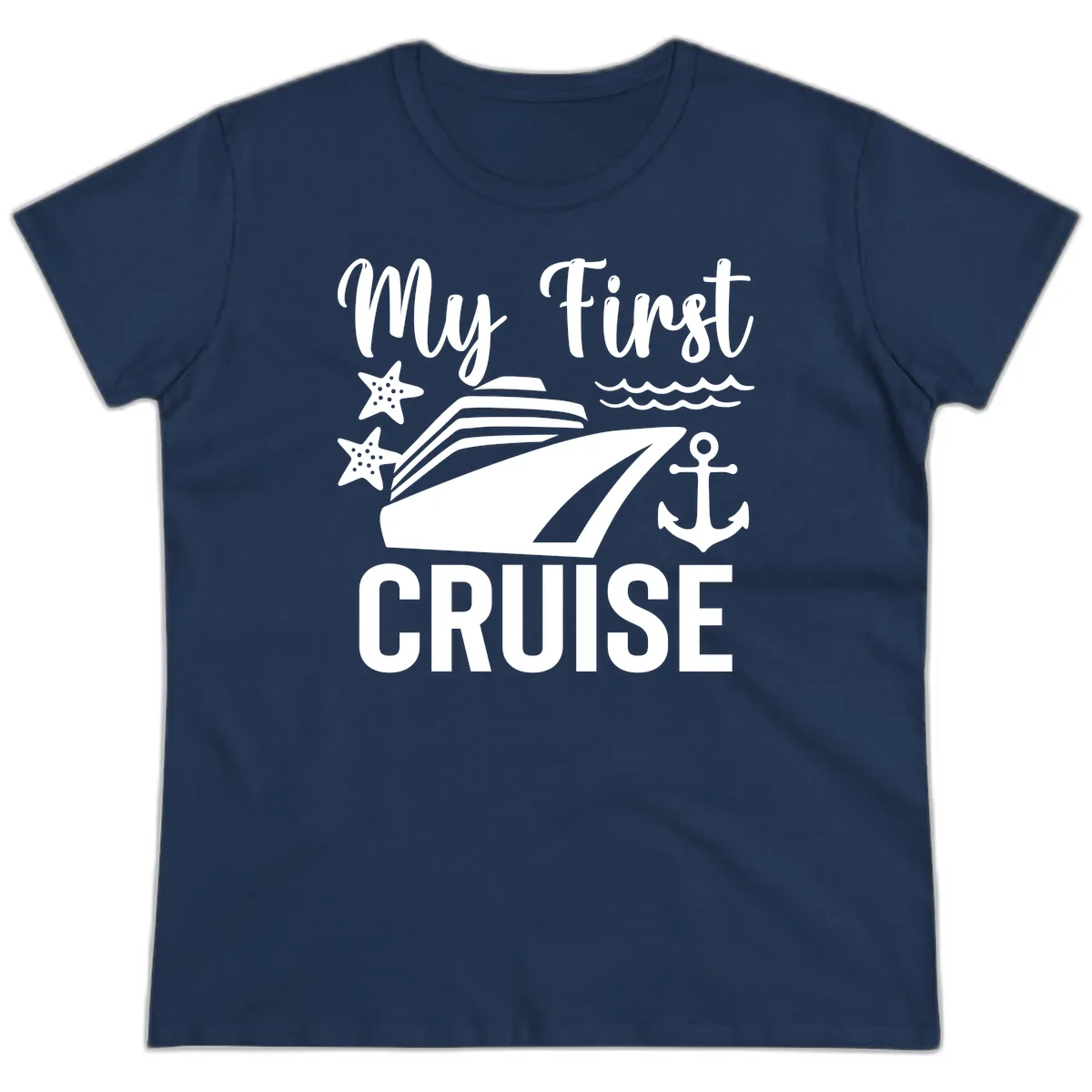 My First Cruise Ladies Tee in Navy