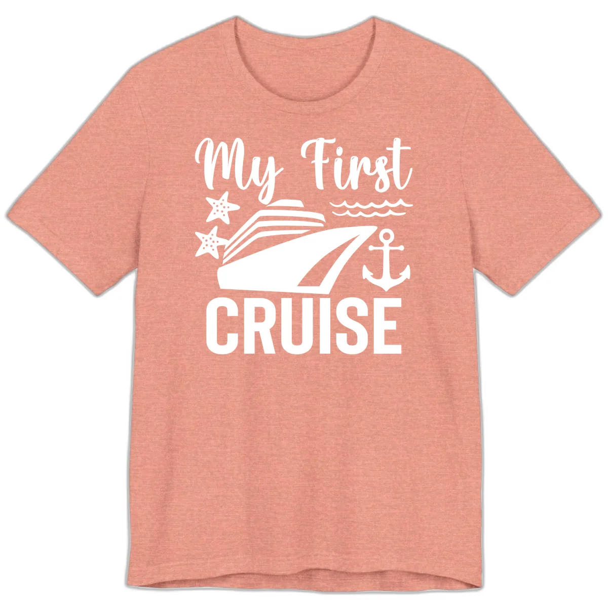 My First Cruise Premium T-Shirt in Heather Sunset